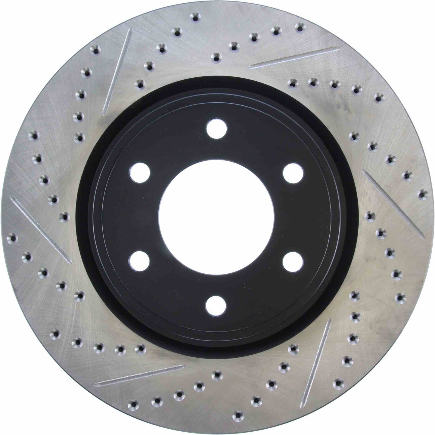 StopTech Sport Drilled/Slotted Brake Rotor; Front Right