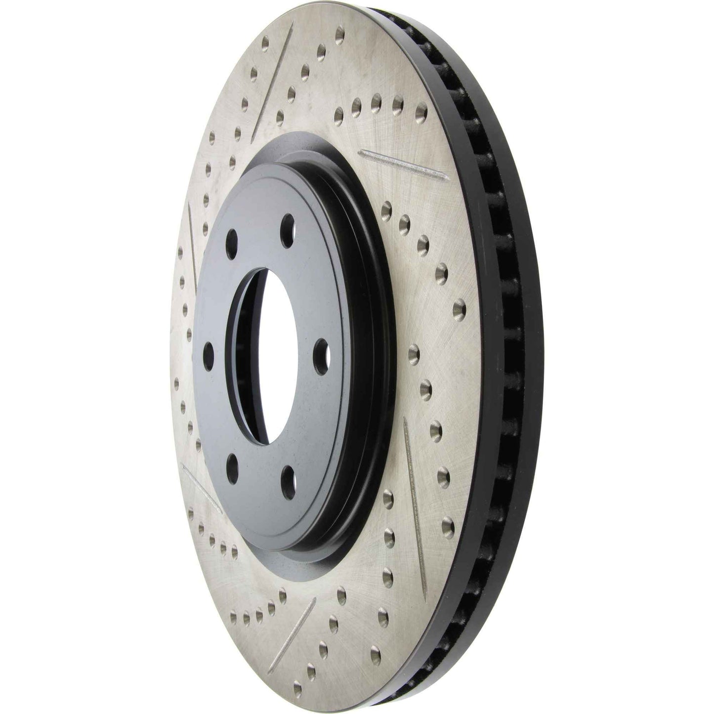 StopTech Sport Drilled/Slotted Brake Rotor; Front Right
