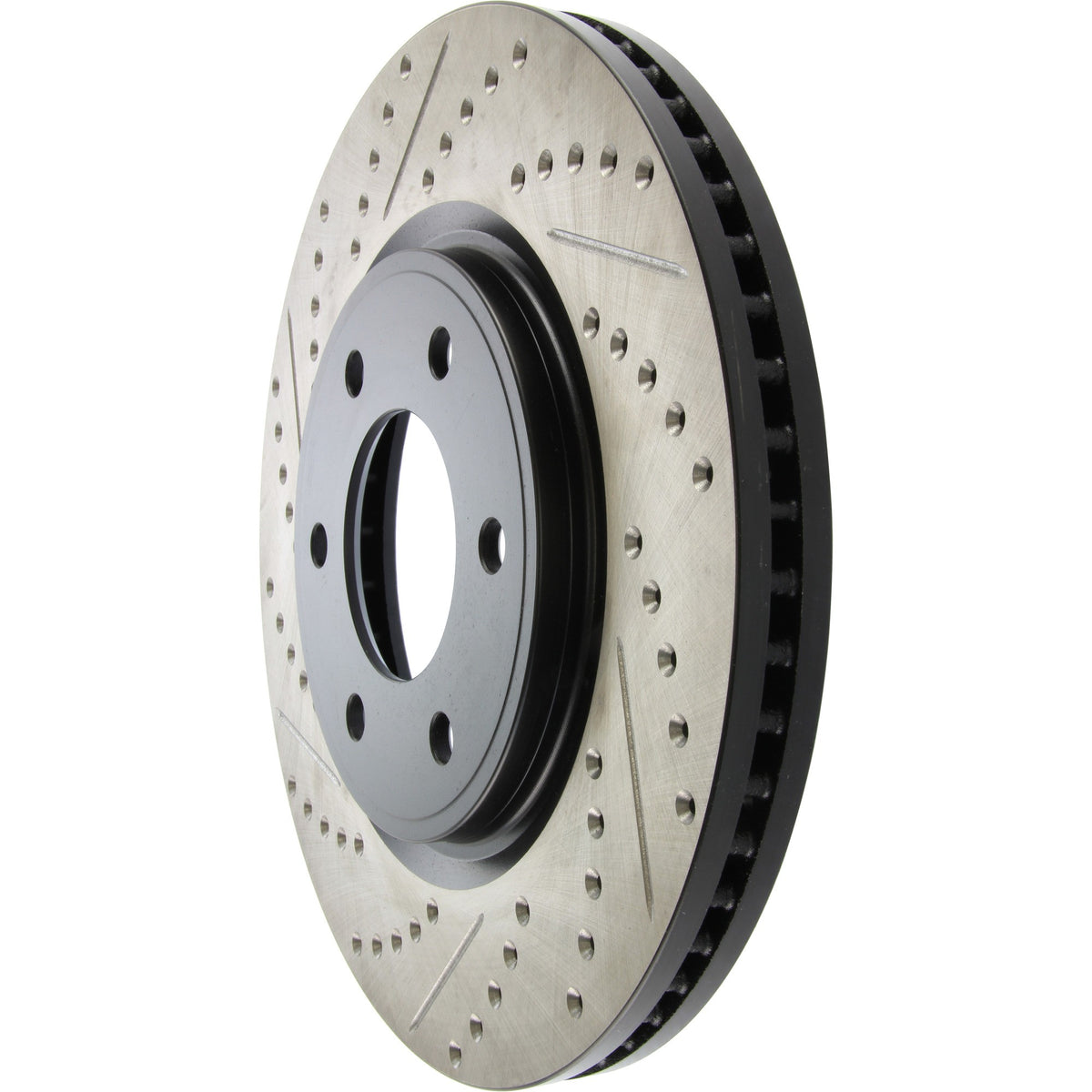 StopTech Sport Drilled/Slotted Brake Rotor; Front Right