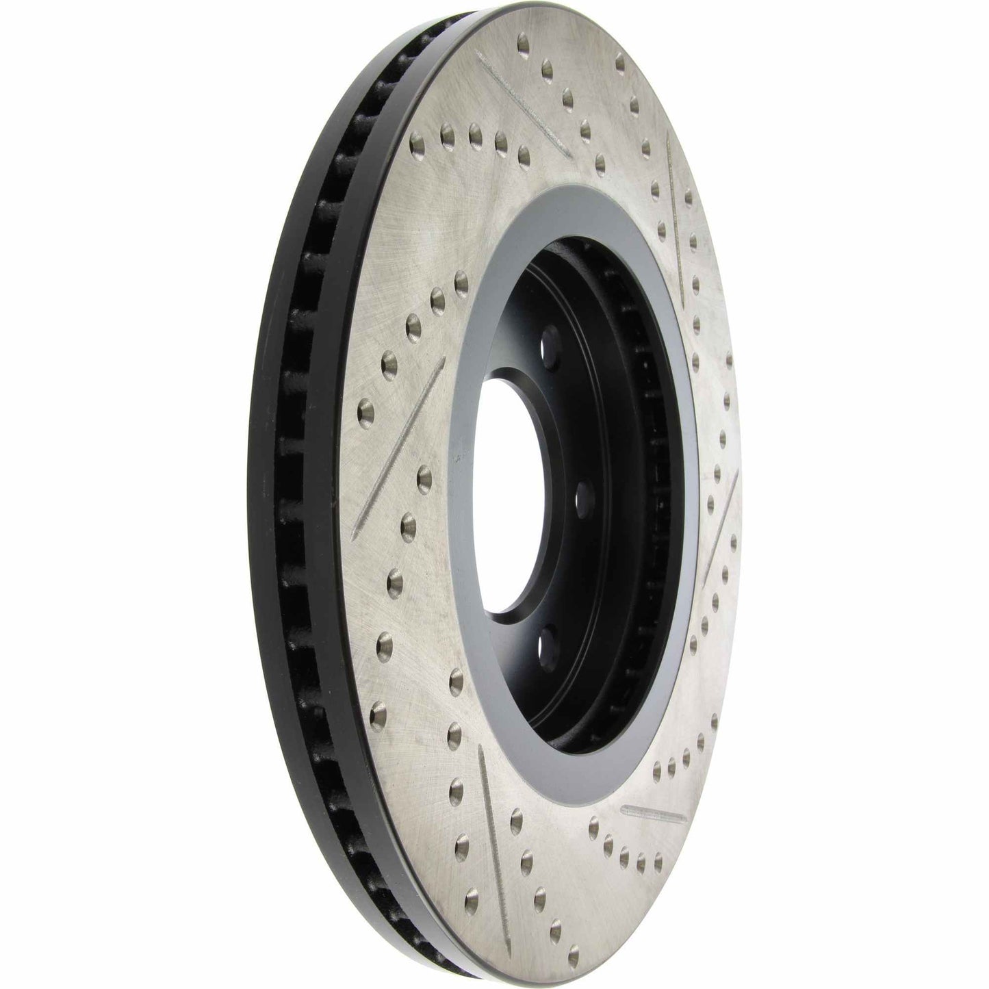 StopTech Sport Drilled/Slotted Brake Rotor; Front Right
