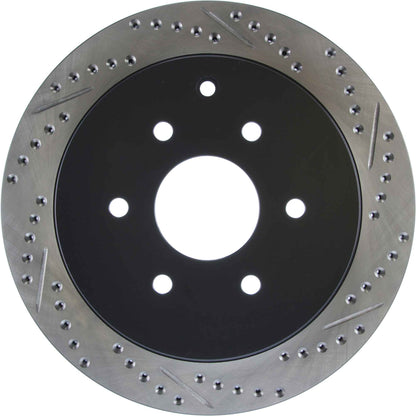 StopTech Sport Drilled/Slotted Brake Rotor; Rear Left