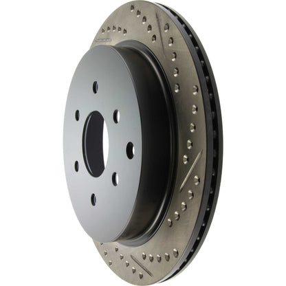 StopTech Sport Drilled/Slotted Brake Rotor; Rear Left