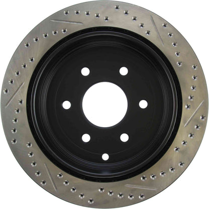 StopTech Sport Drilled/Slotted Brake Rotor; Rear Right