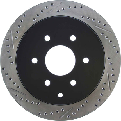 StopTech Sport Drilled/Slotted Brake Rotor; Rear Right
