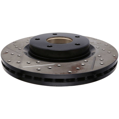 StopTech 2014-2017 Nissan Altima Slotted & Drilled Front Right Rotor 127.42118R
