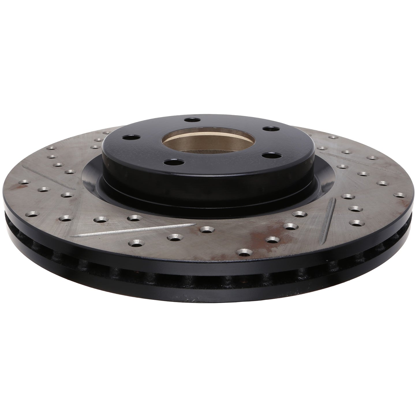 StopTech 2014-2017 Nissan Altima Slotted & Drilled Front Right Rotor 127.42118R