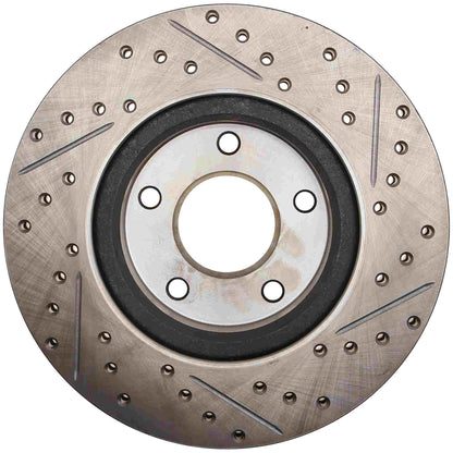 StopTech 2014-2017 Nissan Altima Slotted & Drilled Front Right Rotor 127.42118R
