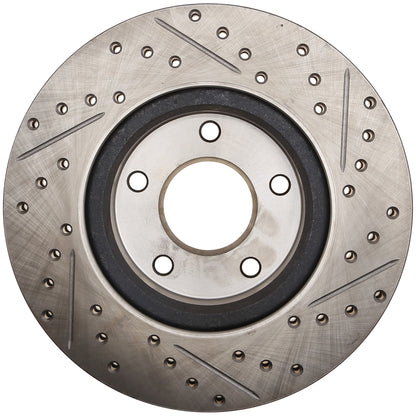 StopTech 2014-2017 Nissan Altima Slotted & Drilled Front Right Rotor 127.42118R
