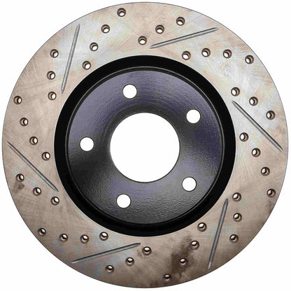 StopTech 2014-2017 Nissan Altima Slotted & Drilled Front Right Rotor 127.42118R