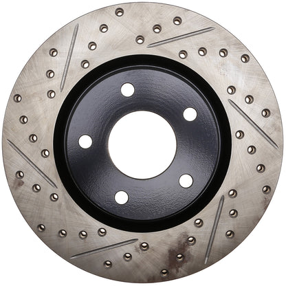 StopTech 2014-2017 Nissan Altima Slotted & Drilled Front Right Rotor 127.42118R
