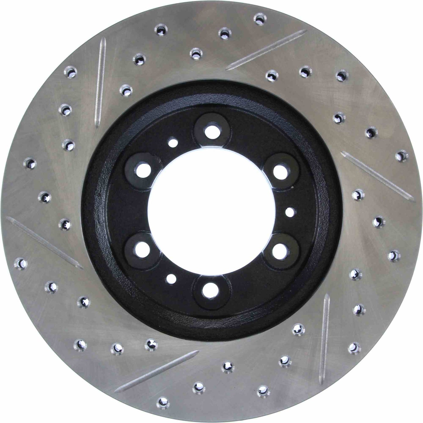 StopTech Sport Drilled/Slotted Brake Rotor; Front Left