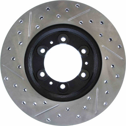 StopTech Sport Drilled/Slotted Brake Rotor; Front Left