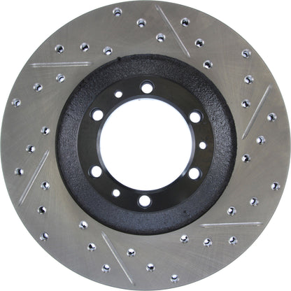 StopTech Sport Drilled/Slotted Brake Rotor; Front Left