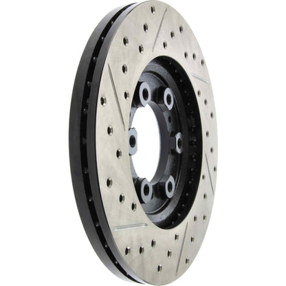 StopTech Sport Drilled/Slotted Brake Rotor; Front Left