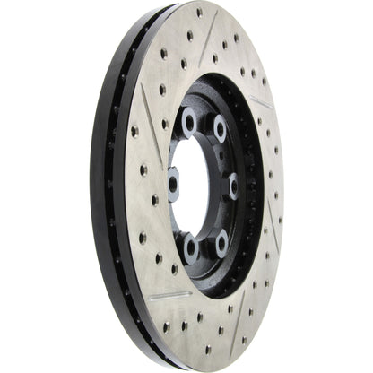 StopTech Sport Drilled/Slotted Brake Rotor; Front Left