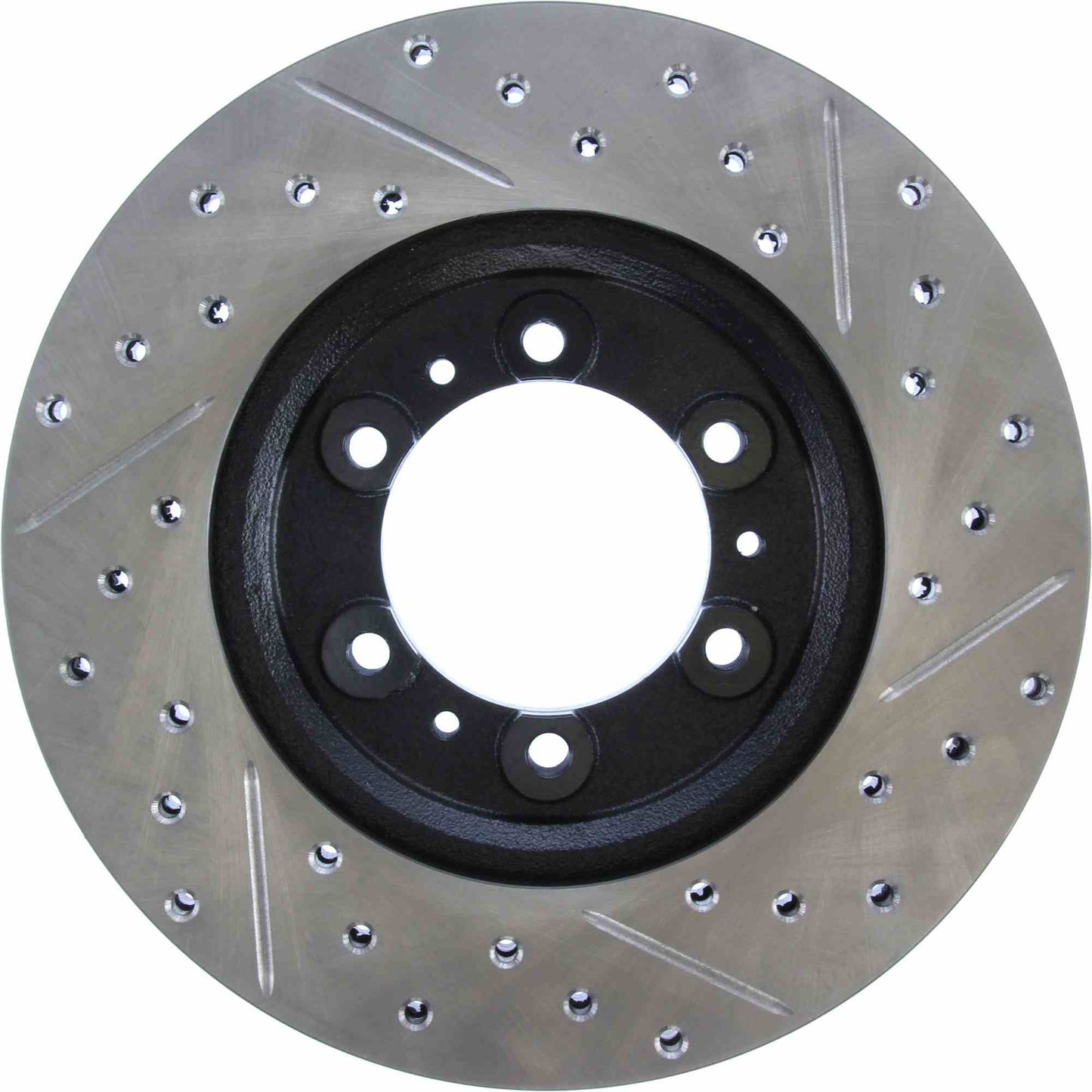StopTech Sport Drilled/Slotted Brake Rotor; Front Right