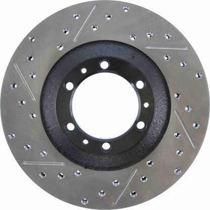 StopTech Sport Drilled/Slotted Brake Rotor; Front Right