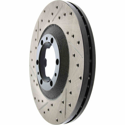 StopTech Sport Drilled/Slotted Brake Rotor; Front Right