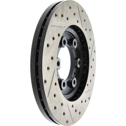 StopTech Sport Drilled/Slotted Brake Rotor; Front Right