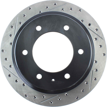 StopTech Sport Drilled/Slotted Brake Rotor; Rear Right