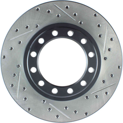 StopTech Sport Drilled/Slotted Brake Rotor; Front Left