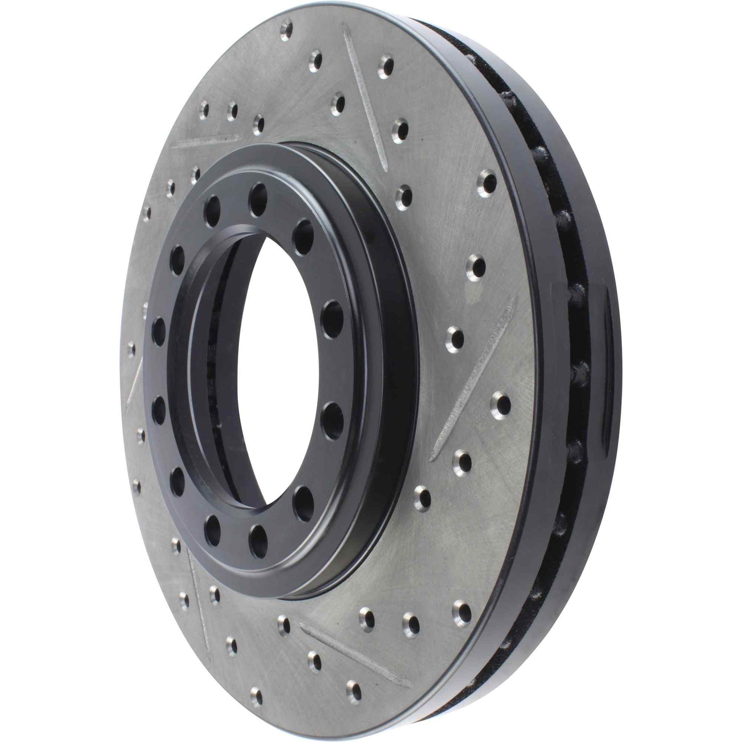 StopTech Sport Drilled/Slotted Brake Rotor; Front Left