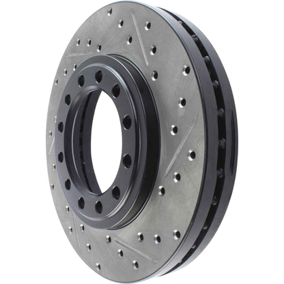 StopTech Sport Drilled/Slotted Brake Rotor; Front Left