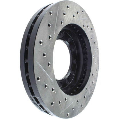 StopTech Sport Drilled/Slotted Brake Rotor; Front Left