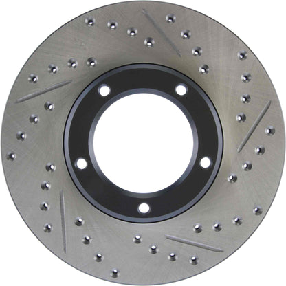 StopTech Sport Drilled/Slotted Brake Rotor; Front Left