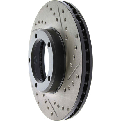 StopTech Sport Drilled/Slotted Brake Rotor; Front Left