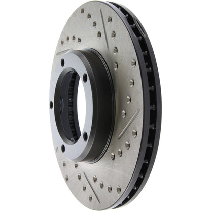 StopTech Sport Drilled/Slotted Brake Rotor; Front Left