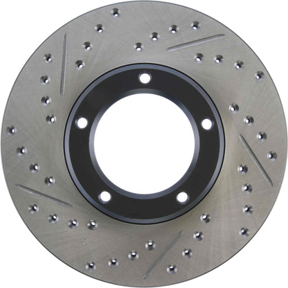 StopTech Sport Drilled/Slotted Brake Rotor; Front Right