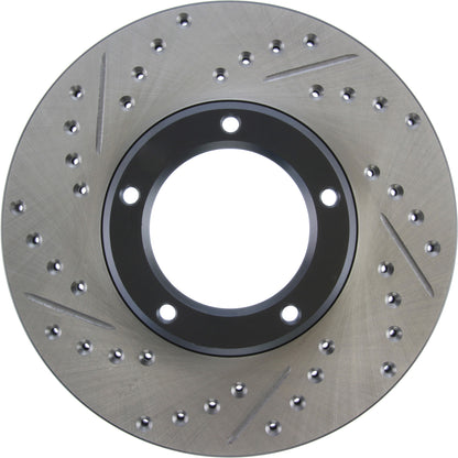 StopTech Sport Drilled/Slotted Brake Rotor; Front Right