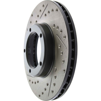 StopTech Sport Drilled/Slotted Brake Rotor; Front Right