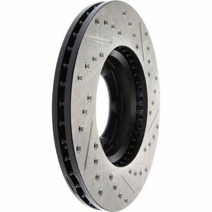 StopTech Sport Drilled/Slotted Brake Rotor; Front Right
