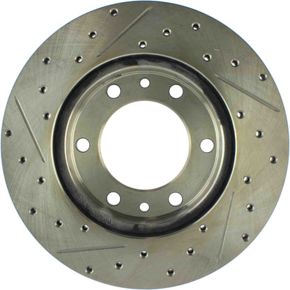 StopTech 81-89 Toyota Land Cruiser Slotted & Drilled Front Left Rotor 127.44037L
