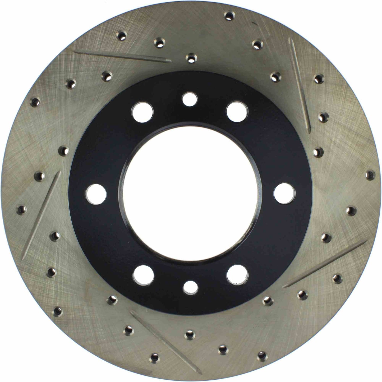 StopTech 81-89 Toyota Land Cruiser Slotted & Drilled Front Left Rotor 127.44037L