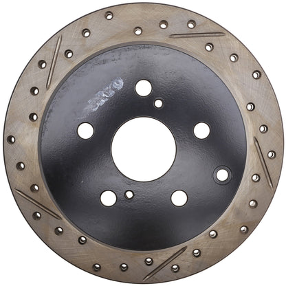 StopTech Sport Cryo Drilled/Slotted Brake Rotor; Rear Right