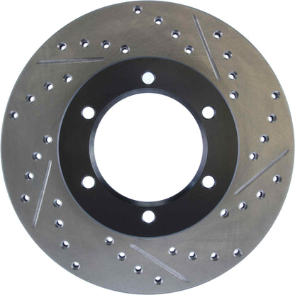 StopTech Sport Drilled/Slotted Brake Rotor; Front Left