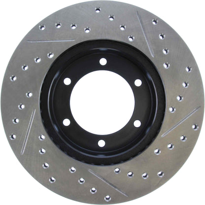 StopTech Sport Drilled/Slotted Brake Rotor; Front Right