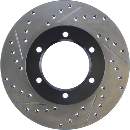 StopTech Sport Drilled/Slotted Brake Rotor; Front Right
