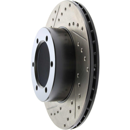 StopTech Sport Drilled/Slotted Brake Rotor; Front Right