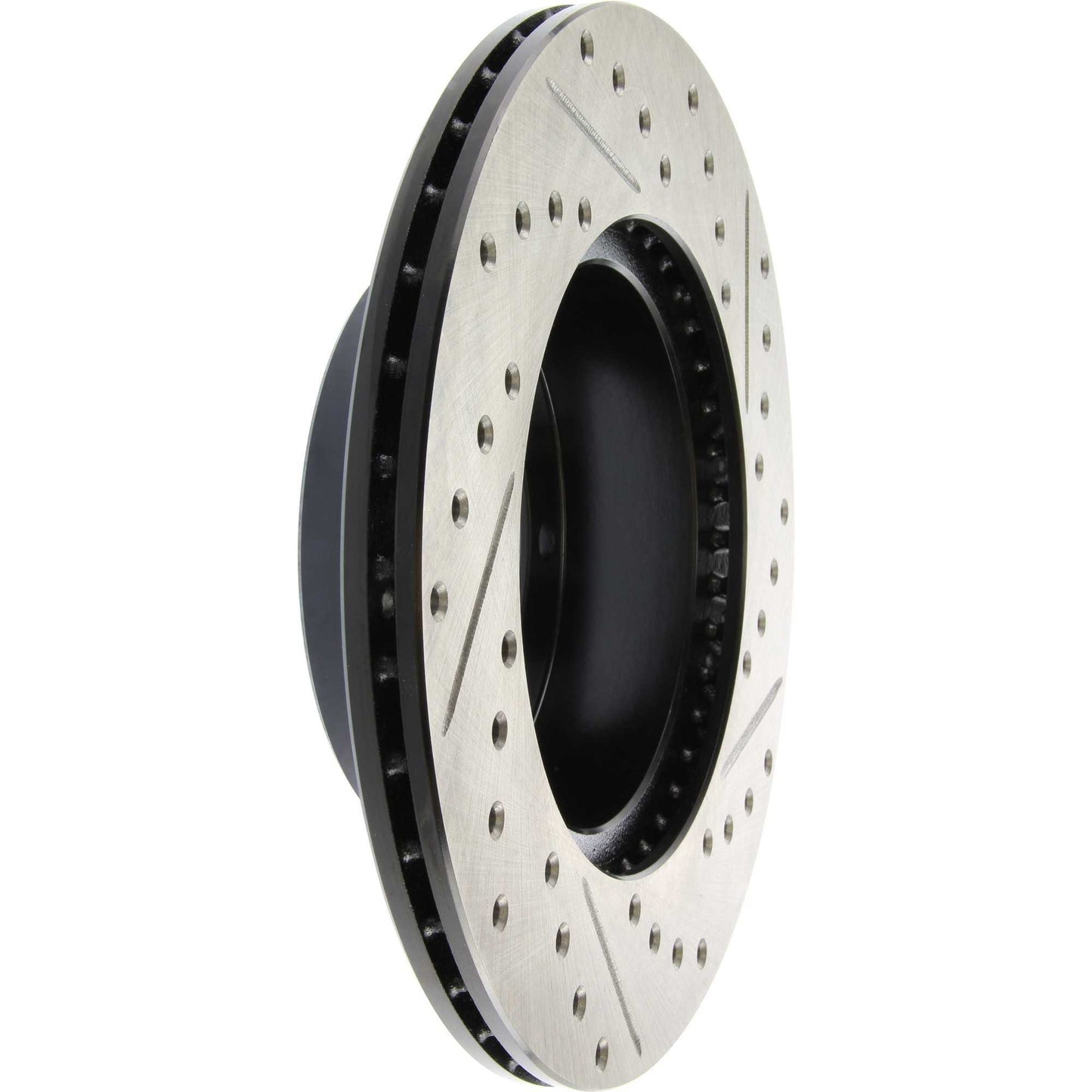 StopTech Sport Drilled/Slotted Brake Rotor; Front Right