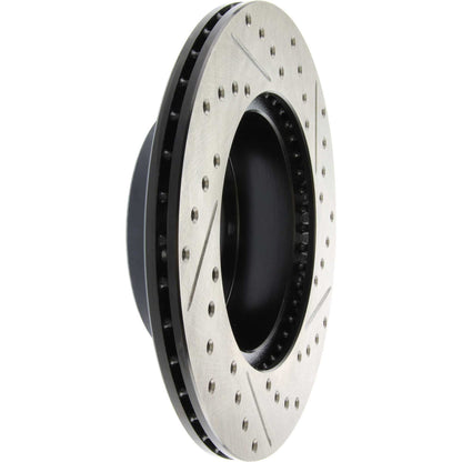 StopTech Sport Drilled/Slotted Brake Rotor; Front Right