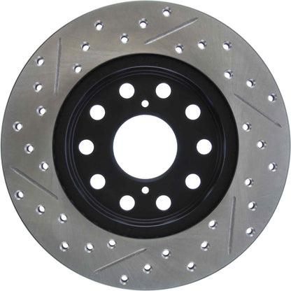 StopTech Sport Drilled/Slotted Brake Rotor; Rear Left