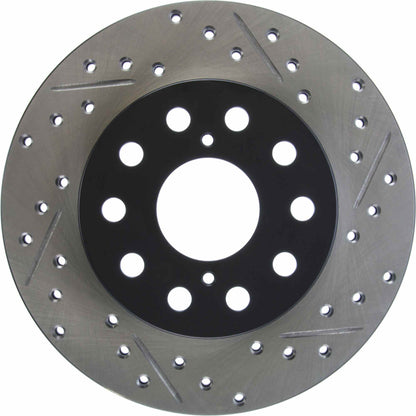 StopTech Sport Drilled/Slotted Brake Rotor; Rear Left