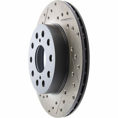 StopTech Sport Drilled/Slotted Brake Rotor; Rear Right
