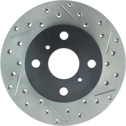 StopTech Sport Drilled/Slotted Brake Rotor; Front Left