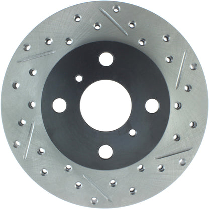 StopTech Sport Drilled/Slotted Brake Rotor; Front Left