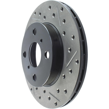StopTech Sport Drilled/Slotted Brake Rotor; Front Left